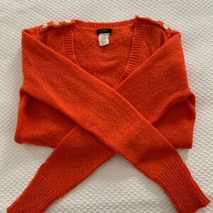 J. crew orange sweater size xxs